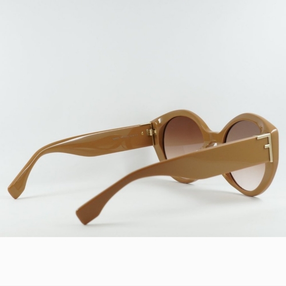 💯 NEW FENDI FE40037U 57F CAMEL BROWN PINK SUNGLASSES - Picture 9 of 10